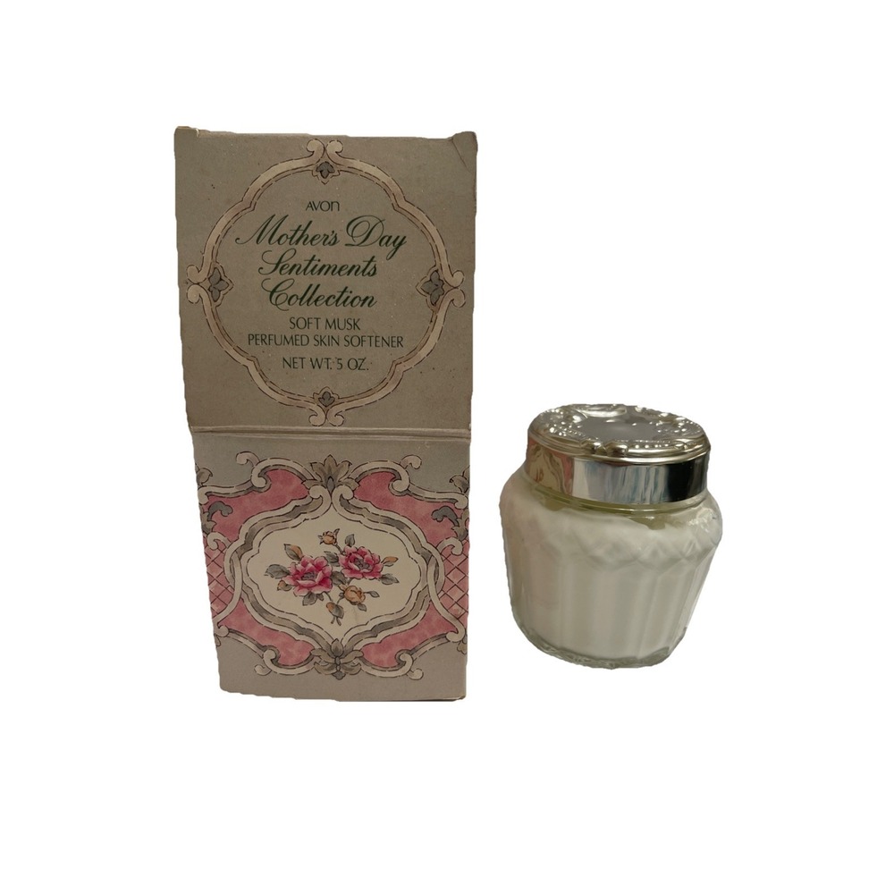 VTG AVON MOTHERS DAY SENTIMENTS COLLECTION Soft Musk Perfumed Skin Softener 5oz‎